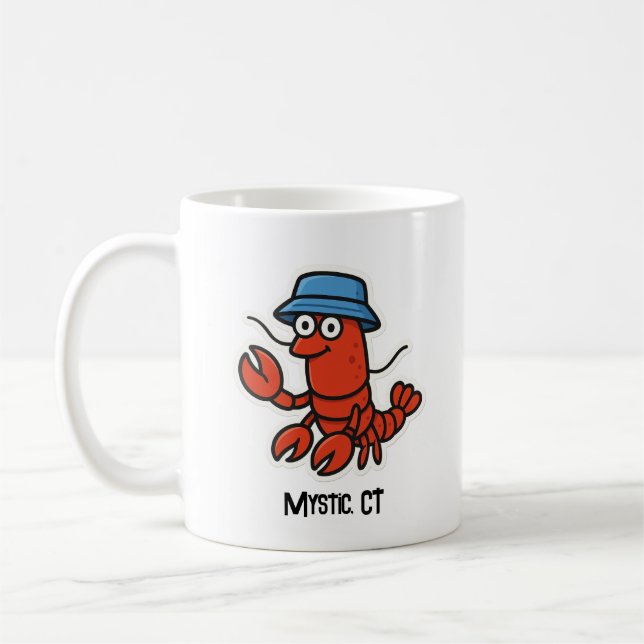 Caneca De Café Lagosta Personalizável  (Esquerda)