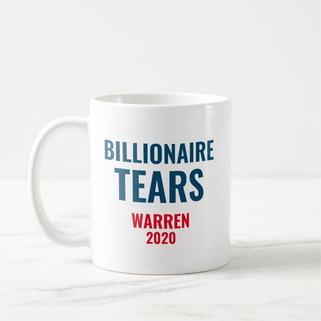 Caneca De Café Lágrimas Bilionárias Elizabeth Warren 2020 (Esquerda)