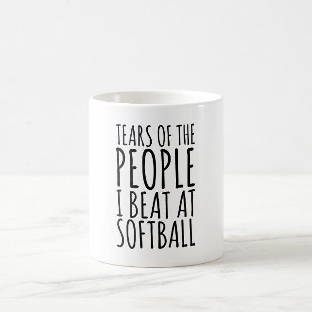 Caneca De Café Lágrimas Das Pessoas Que Bebo No Softball (Centro)