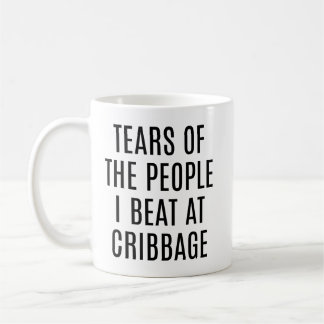 Caneca De Café Lágrimas das Pessoas que Derrotei no Cribbage Engr