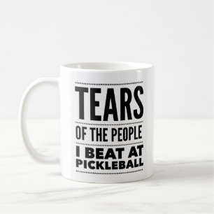 CANECA DE CAFÉ LÁGRIMAS DAS PESSOAS QUE EU BATI NO PICKLEBALL