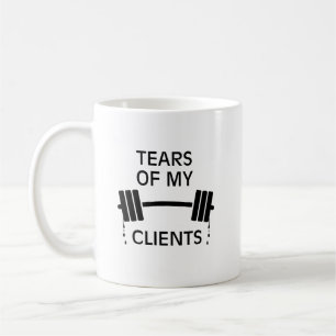Caneca De Café Lágrimas de meus clientes: Personal Trainer Barbel