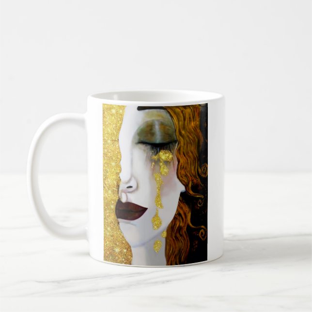 Caneca De Café Lágrimas de ouro, Gustav Klimt (Esquerda)