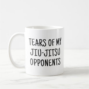 Caneca De Café Lágrimas Do Meu Opositor Jiu-Jitsu Engraçado Jujut