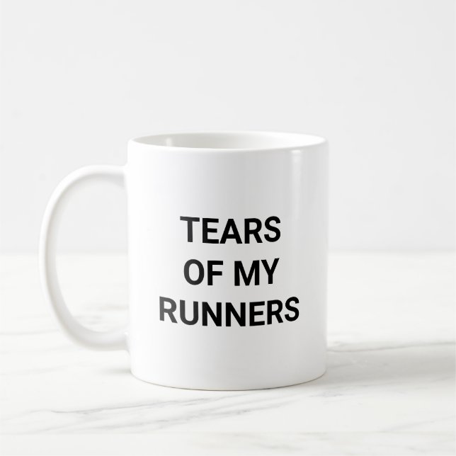 Caneca De Café Lágrimas Dos Meus Corredores Treinador De Corrida  (Esquerda)