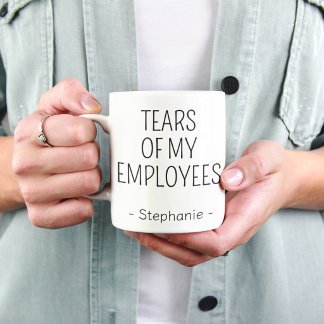 Caneca de café 'Lágrimas dos Meus Funcionários' pa