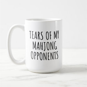 Caneca De Café Lágrimas Engraçadas dos Meus Adversários de Mahjon