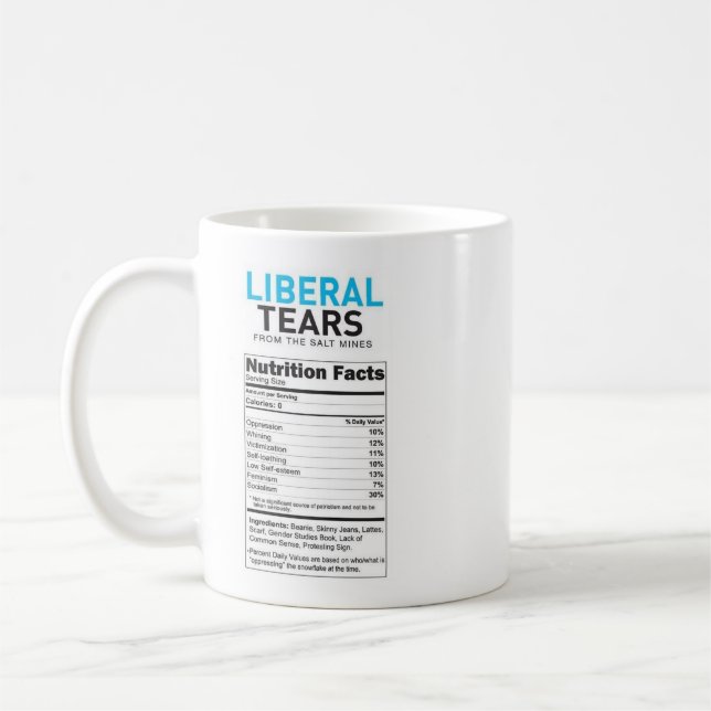 Caneca De Café Lágrimas Liberais (Esquerda)