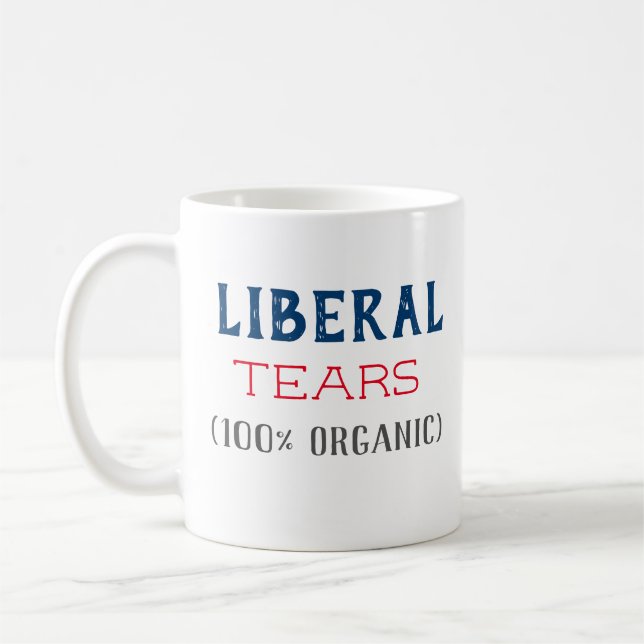 Caneca De Café Lágrimas Liberal Orgânicas Mug (Esquerda)