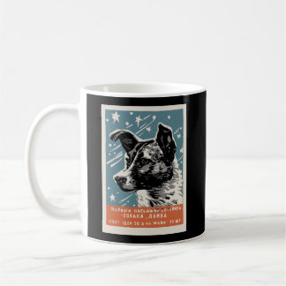 Caneca De Café Laika Space Dog Product Vintage Ccp Rússia Soviéti