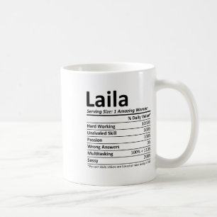Caneca De Café Laila Nutrition Nome Personalizado Natal Divertido