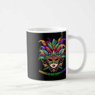 Caneca De Café Laissez Les Bons Temps Rouler Jester Mask Miçangas