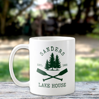 Caneca De Café Lake House Nautical Rustic Boat oars