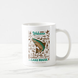 Caneca De Café Lake House Pattern