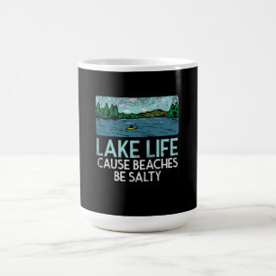 Caneca De Café Lake Life Salty Beaches