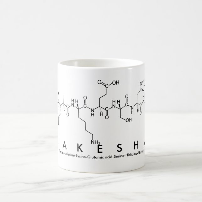 Caneca De Café Lakesha peptide name mug (Centro)
