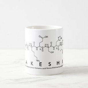 Caneca De Café Lakeshia peptide name mug