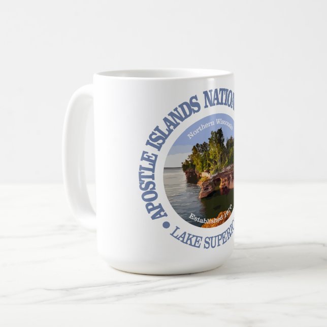 Caneca De Café Lakeshore Nacional das Ilhas Apóstle (Frente Esquerda)