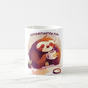 Caneca De Café Lama Engraçada De Café - Combustível Procrastinant