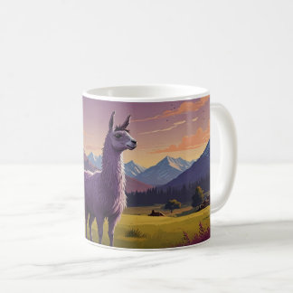 Caneca De Café lama roxa giro