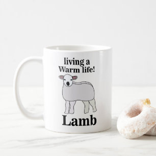 Caneca De Café Lamb Vivendo Uma Lâmpada Quente Engraçada