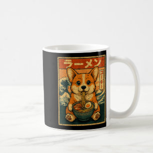 Caneca De Café Lámen Corgi Kawaii Engraçado Macarrão Japonês Corg