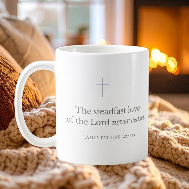 Caneca De Café Lamentations 3:22-23 Scripture Verse Christian   (Criador carregado)