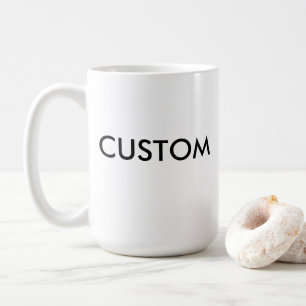 Caneca De Café Lâmina branca clássica grande personalizada de 15o