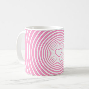 Caneca De Café Lâmpada branca cor-de-rosa com coração ou escolha 