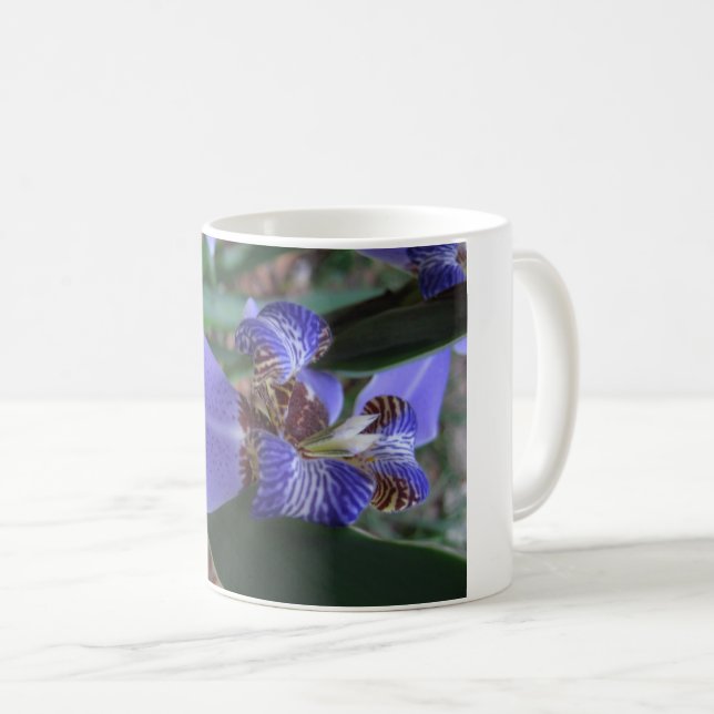 Caneca De Café Lâmpada de Flor Azul (Frente Esquerda)