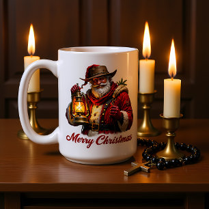 Caneca De Café Lâmpada de Natal do Papai Noel Resistente