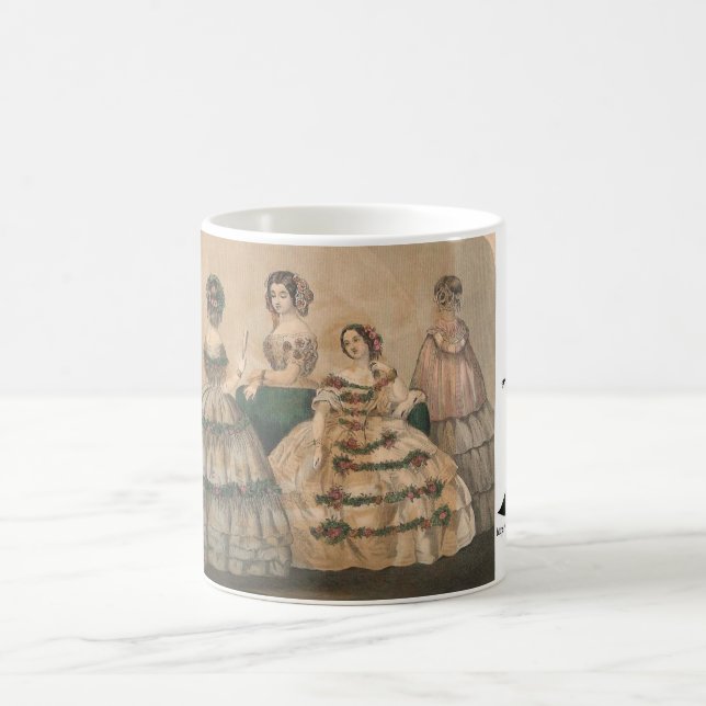 Caneca De Café Lâmpadas de Ballgowns 1858 de Godey (Centro)