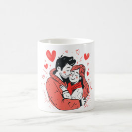 Caneca De Café Lâmpadas Inspiradas pelo Amor para Dia de os namor