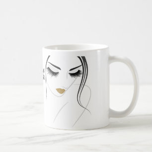 Caneca De Café Lâmpadas longas de face Extensões de lash