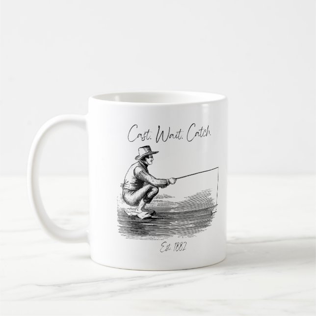 Caneca De Café Lançar. Esperar. Apanhar (Esquerda)