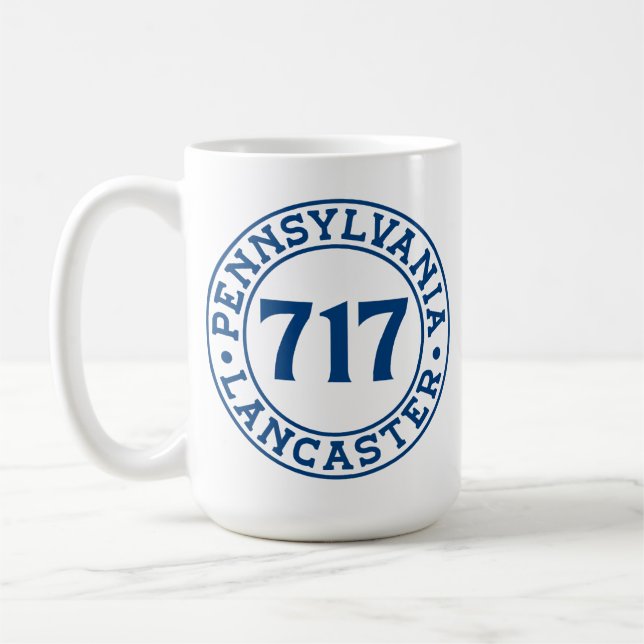 Caneca De Café Lancaster Pensilvânia Código de Área 717 (Esquerda)