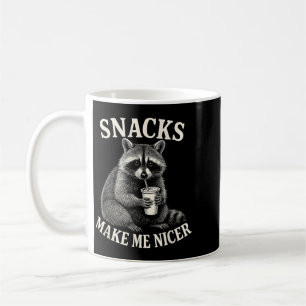 Caneca De Café Lanches Fazem Guaxinim Mais Simpático Dizer Sarcás