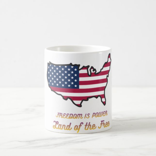 Caneca De Café Land of the Free Patriotic Coffee Cup (Centro)