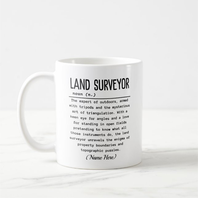 Caneca De Café Land Surveyor (Esquerda)