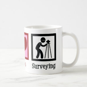 Caneca De Café Land Surveyor Peace Love Survey Company