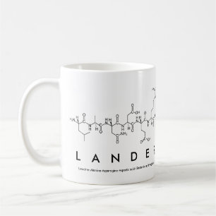 Caneca De Café Lander peptide name mug