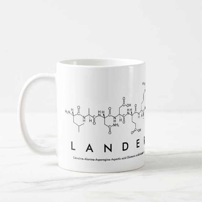 Caneca De Café Lander peptide name mug (Esquerda)