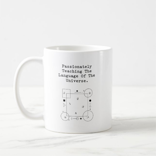 Caneca De Café Language of Universe | Passionate Math Teaching (Esquerda)