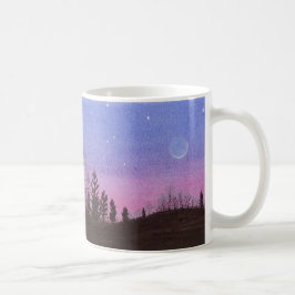 Caneca De Café Lansing Lua e Estrelas