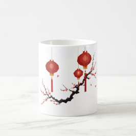 Caneca De Café Lanterna Chinesa Festiva Mug
