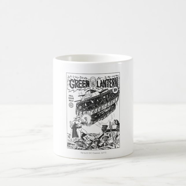 Caneca De Café Lanterna Verde nas trincheiras, Preto e Branco (Centro)