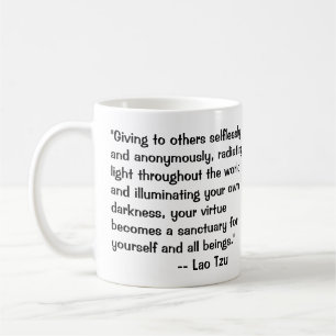 Caneca De Café Lao Tzu sobre a citação da escuridão