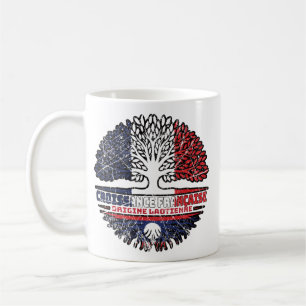 Caneca De Café Laos, Laos, França, Árvore, Bandeira