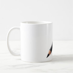 Caneca De Café Lápis de delineador preto Ilustração de maquiagem