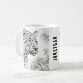 Caneca De Café Lápis-Leopardo Africano